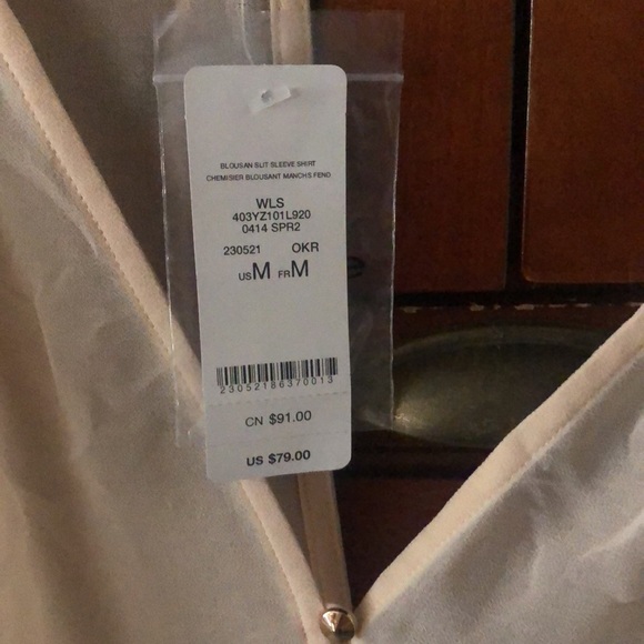 Make me an offer Bebe shear see through very classy blouse sexy open back - Picture 4 of 6